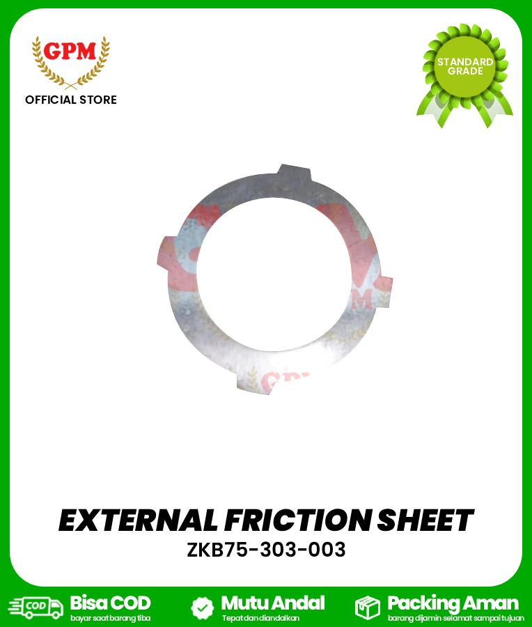 EXTERNAL FRICTION SHEET/PLAT BESI KAMPAS BELOK NDR/BIMO/ZKB75-303-003