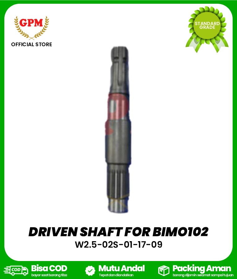 DRIVEN SHAFT FOR BIMO 102/W2.5-02S-01-17-09