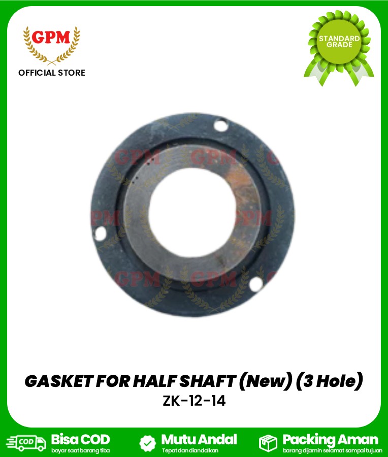 GASKET FOR HALF SHAFT (NEW) (3 HOLE) / TUTUP AS GEARBOX BIMO / LUBANG BAUT 3 / ZK-12-14
