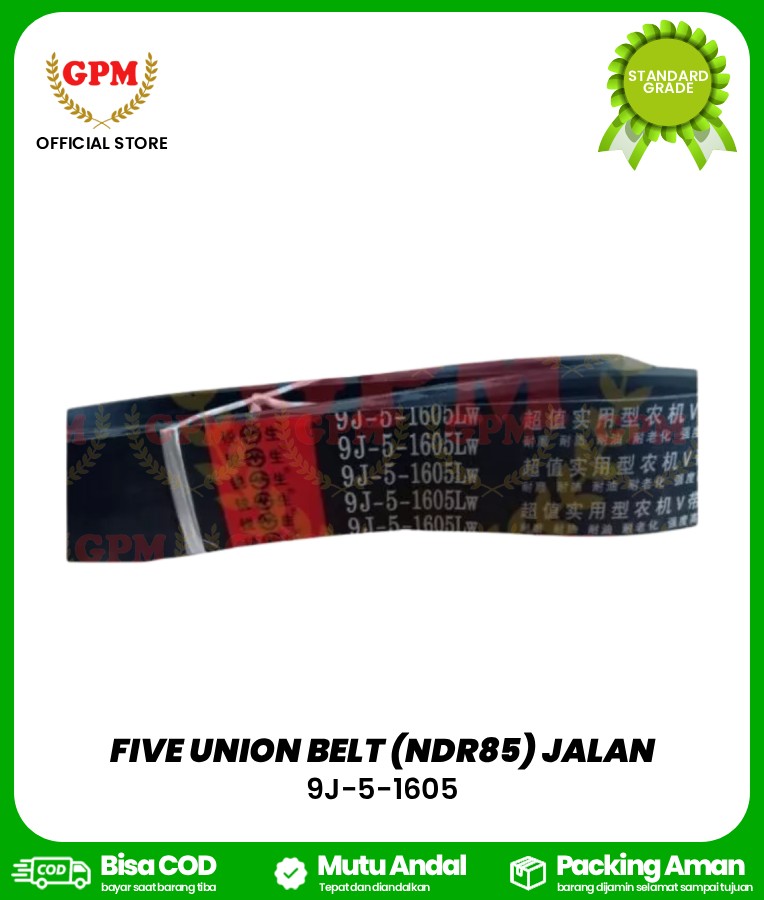 FIVE UNION BELT NDR85 JALAN 9J-5-1605 VANBELT