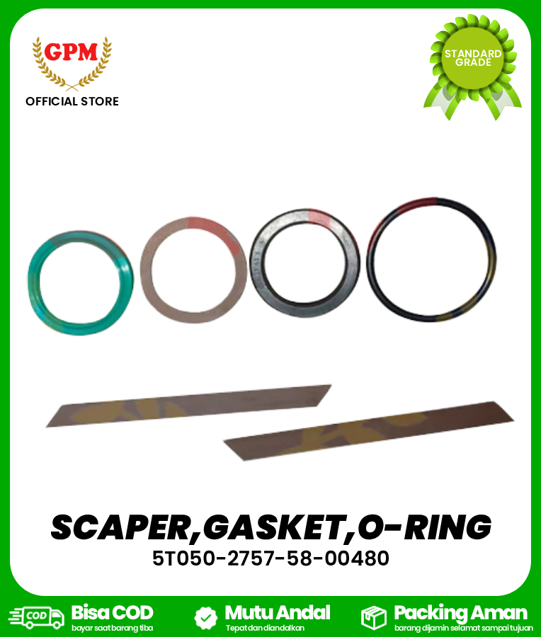 SCAPER,GASKET,O-RING FOR DC60, DC35 / 5T050-2757-58-00480