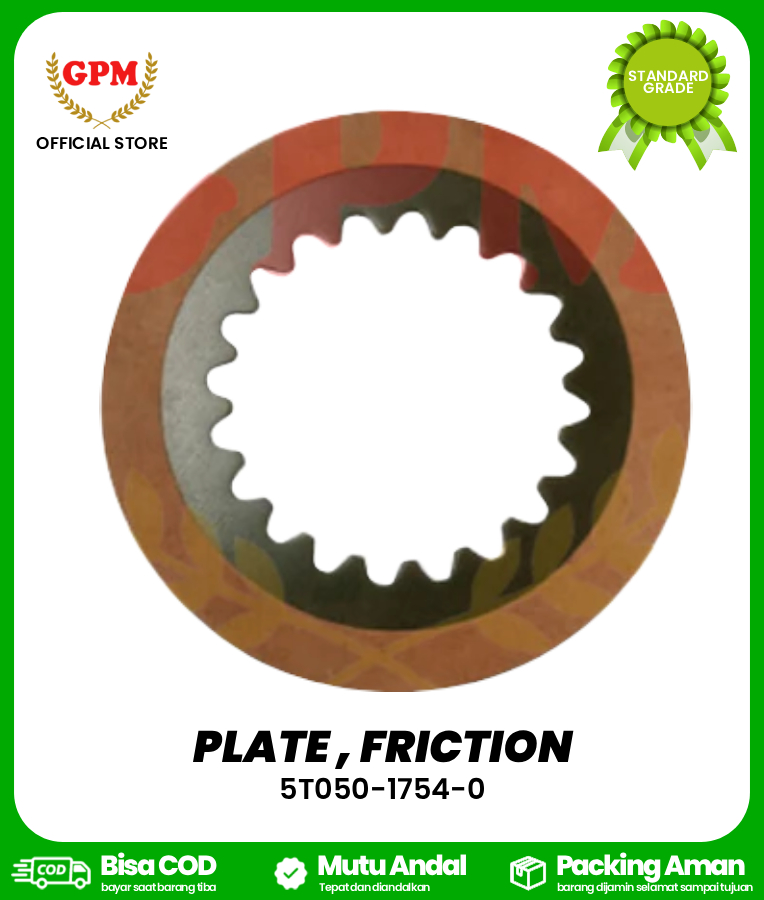 PLATE , FRICTION / KAMPAS BELOK DC60 / 5T050-1754-0