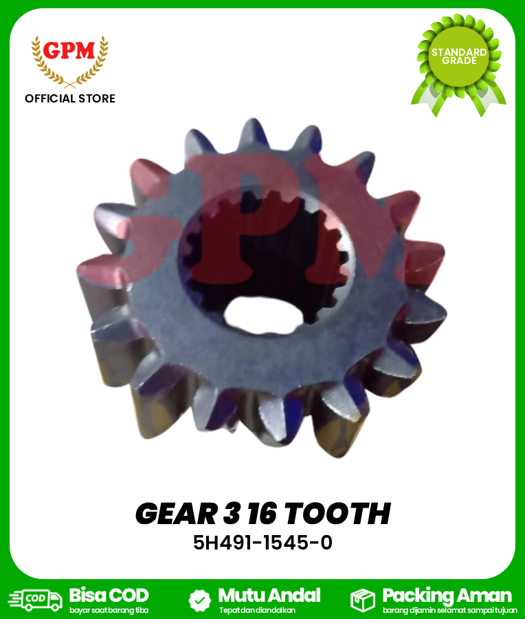 GEAR 3 16 TOOTH / FOR DC70 / 5H491-1545-0